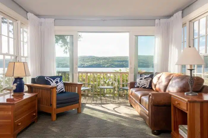 The interior of one of the cottages