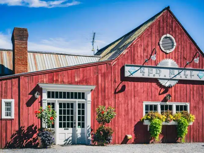 The main entrance to the Red Mill