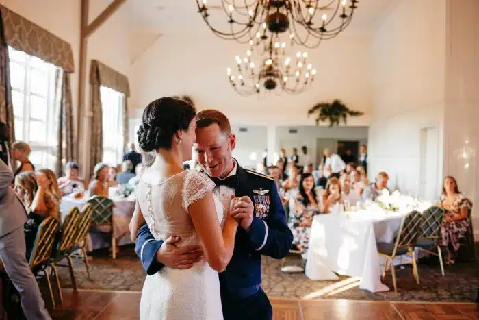 A couple during their first dance
