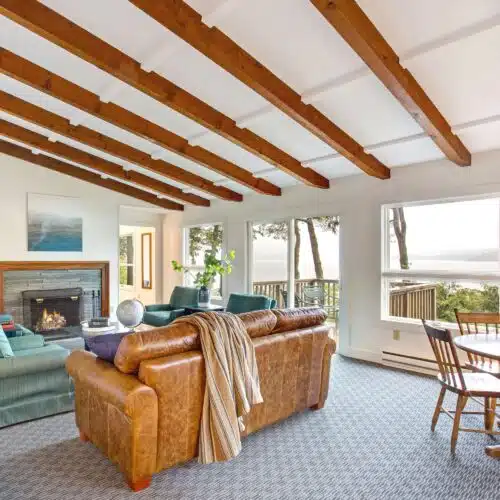 A living room in one of the accommodations