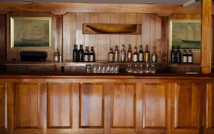 Wooden bar in the Ranger Room space