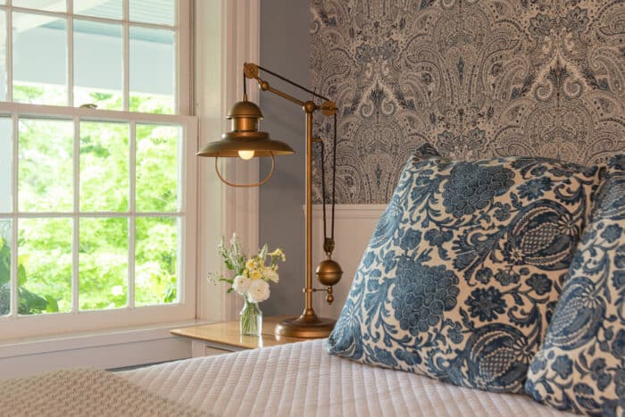 2-BHC-34 A bedside table in one of the accommodations