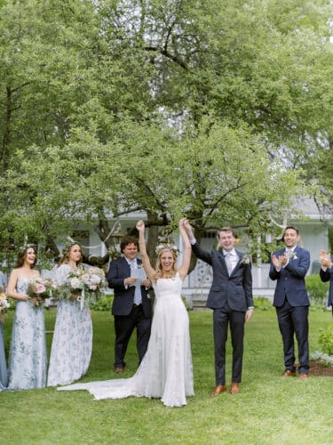 Wedding ceremony in the orchard garden