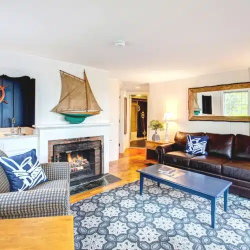 A living room in one of the accommodations