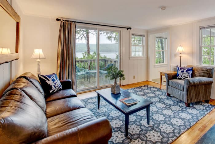 A living room in one of the accommodations