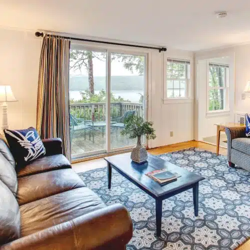 A living room in one of the accommodations