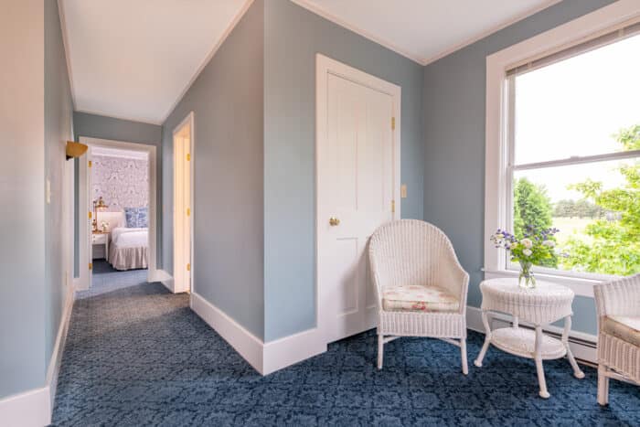 A hallway in one of the accommodations