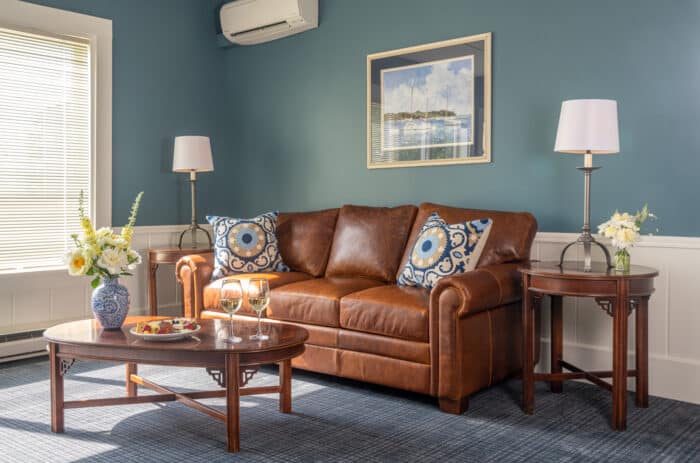 A living space in one of the accommodations