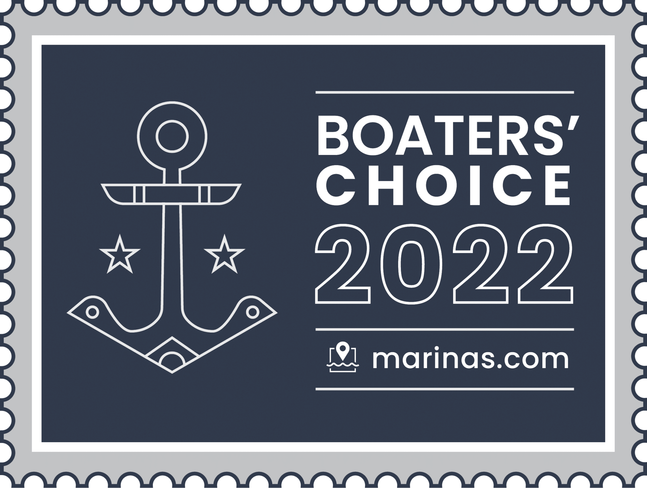Marinas.com 2022 Boaters' Choice Award logo