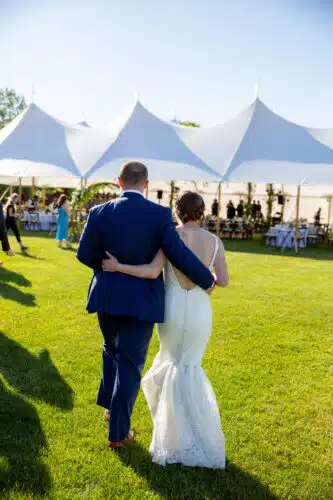 Gatehouse Lawn tented wedding reception