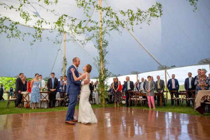 Gatehouse Lawn tented wedding reception