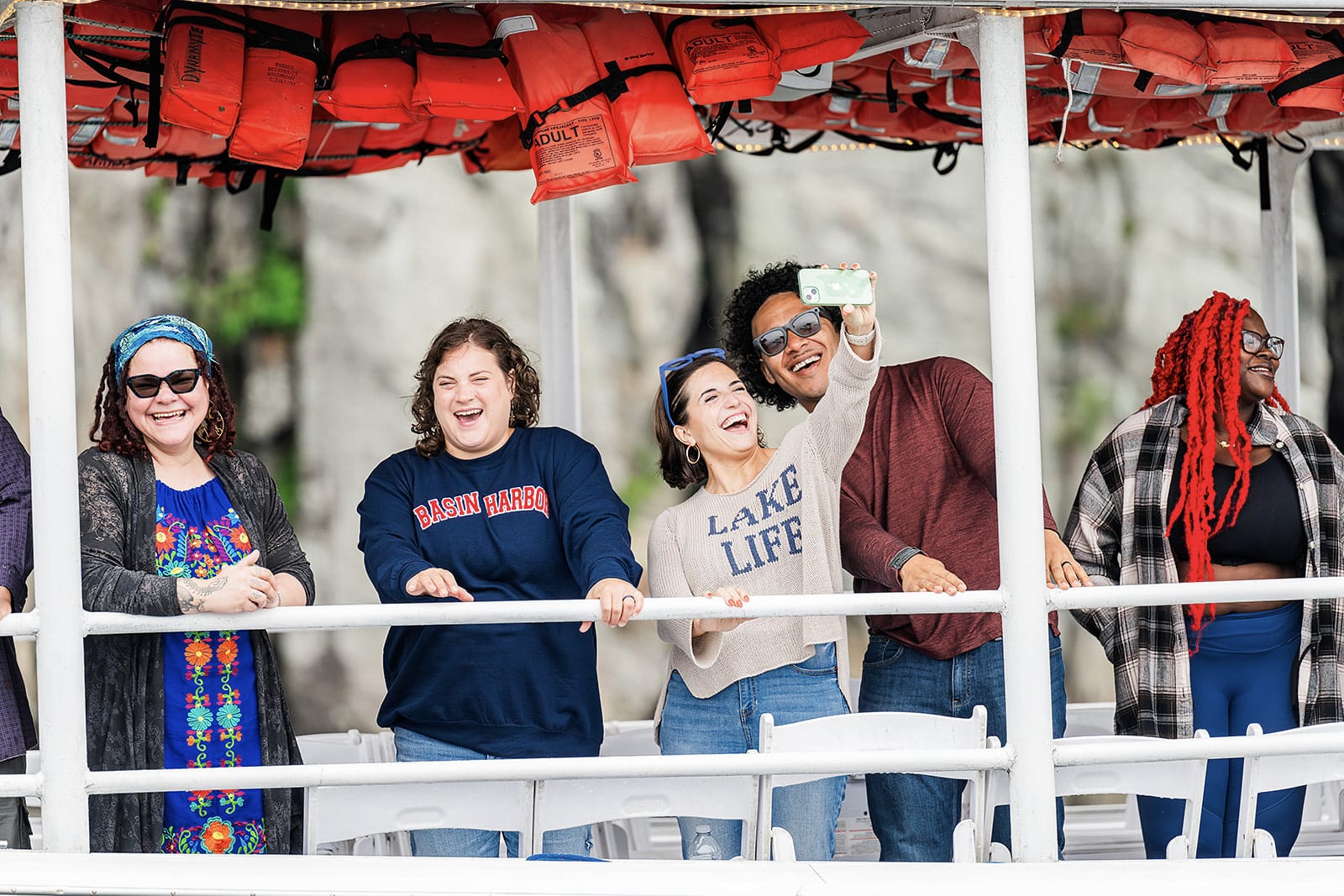A group of people on the EScape Cruise.