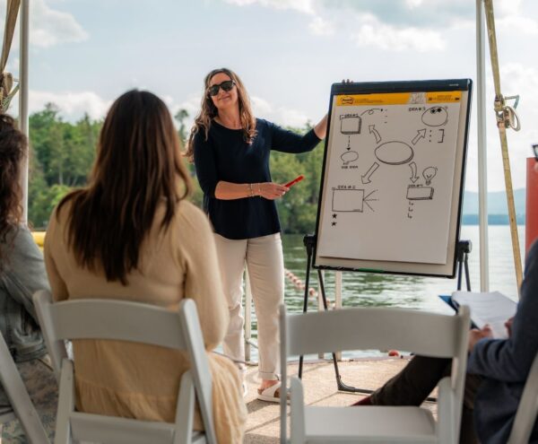 Group meeting outdoors